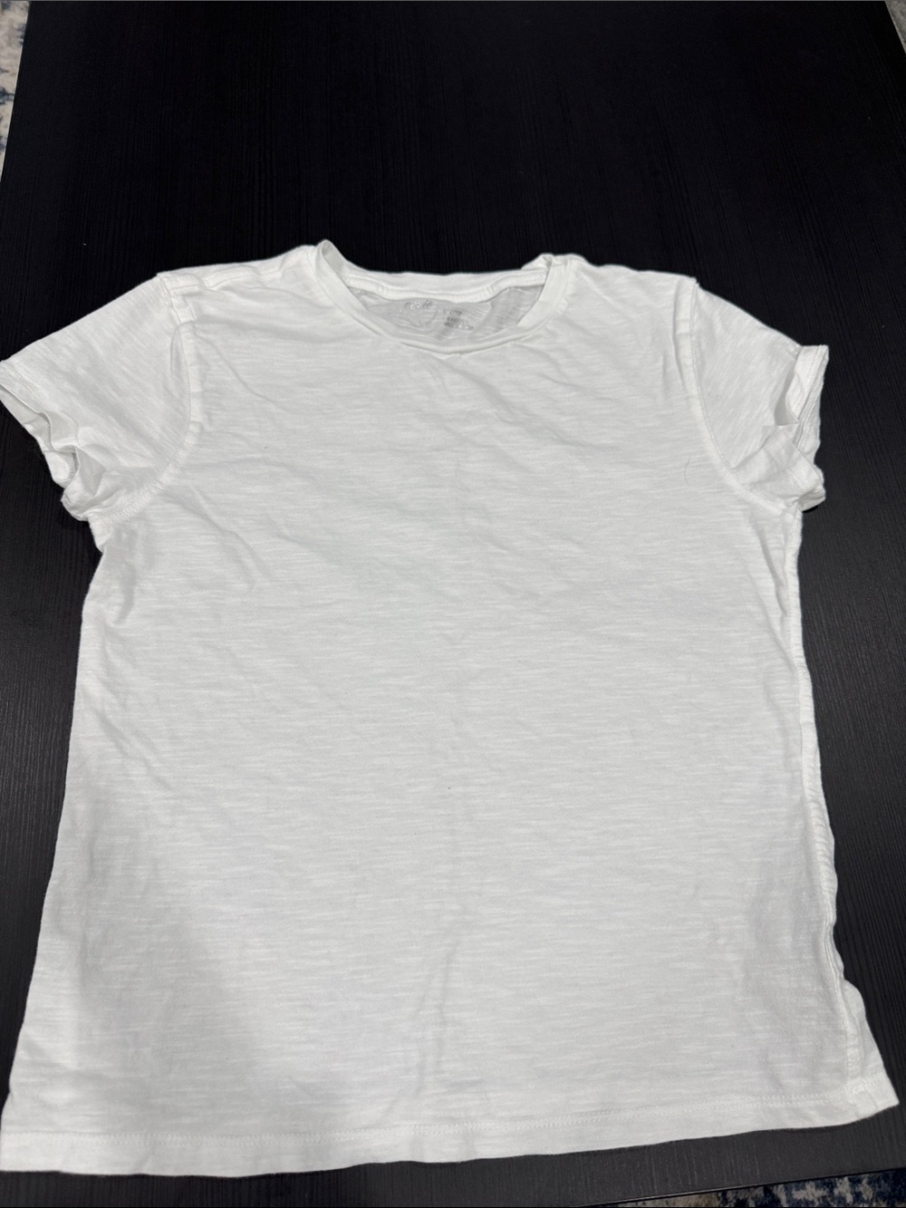 aerie White women Short Sleeve Crew Tee